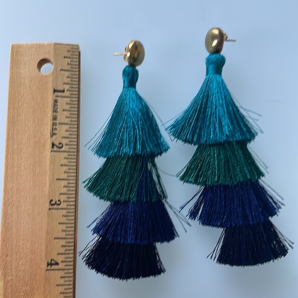 Anthropologie fiesta drop tassel earring - Picture 2 of 3
